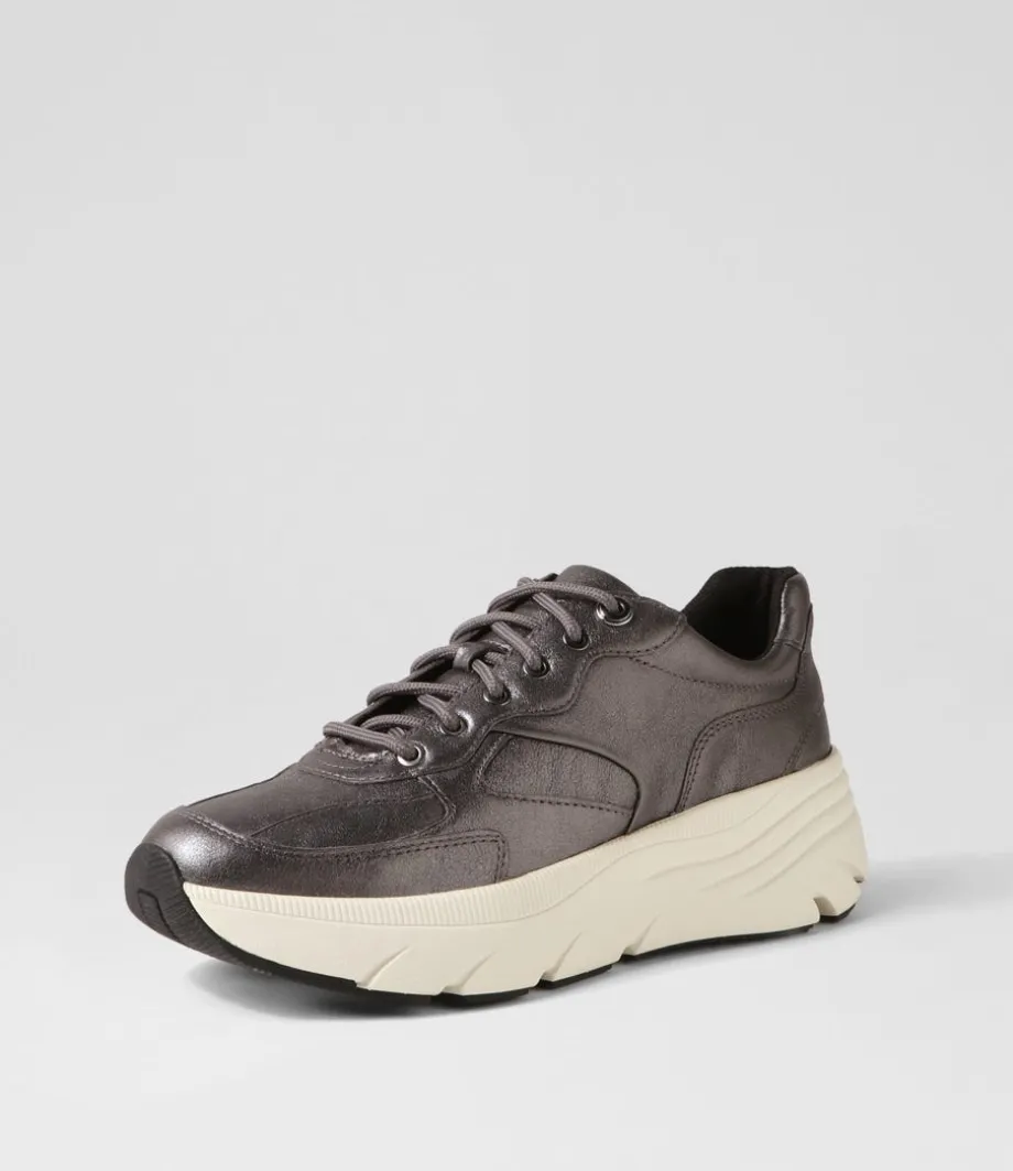 D Diamanta A Gun Leather Sneakers<GEOX Outlet