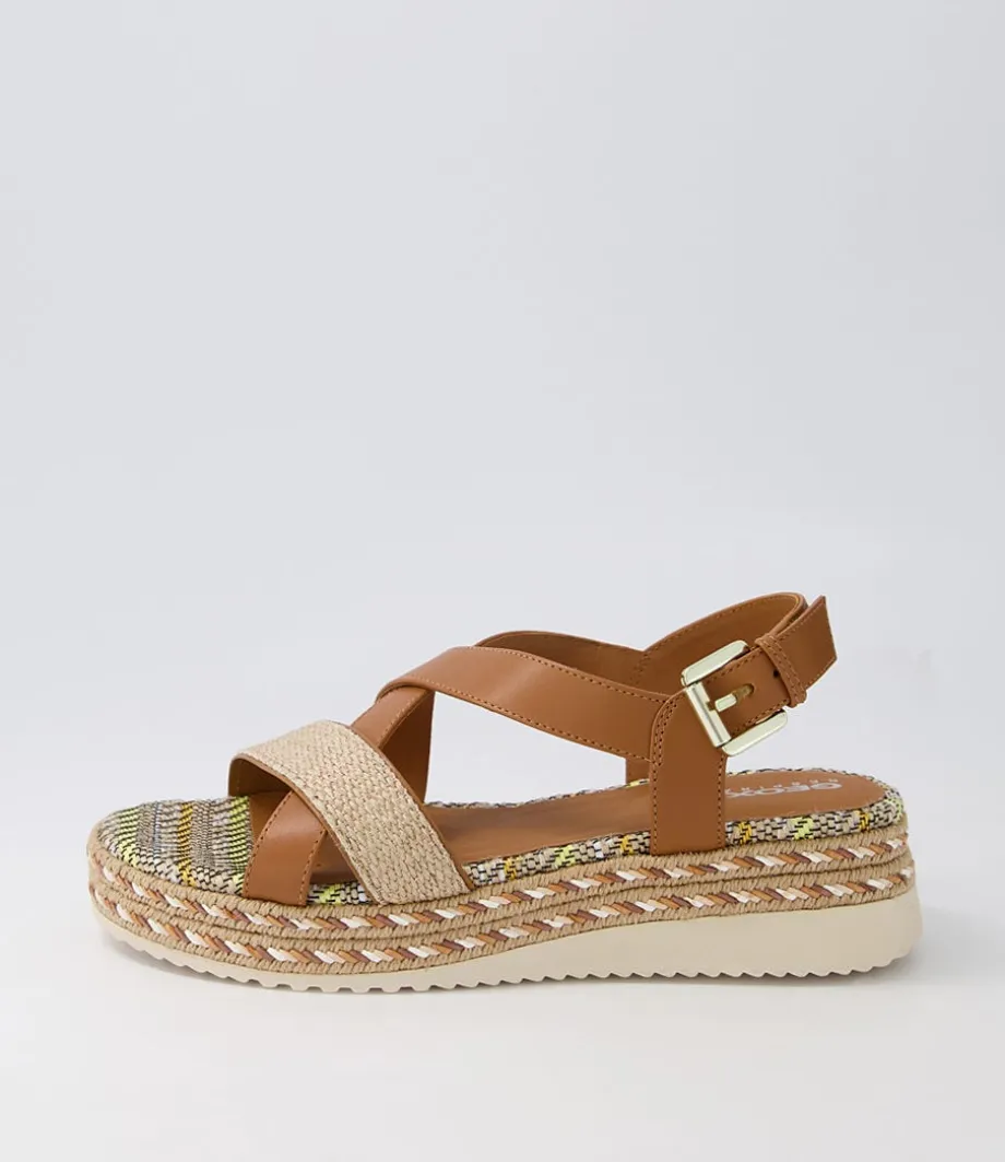 D Eolie D Camel Sand Leather Sandals<GEOX Flash Sale