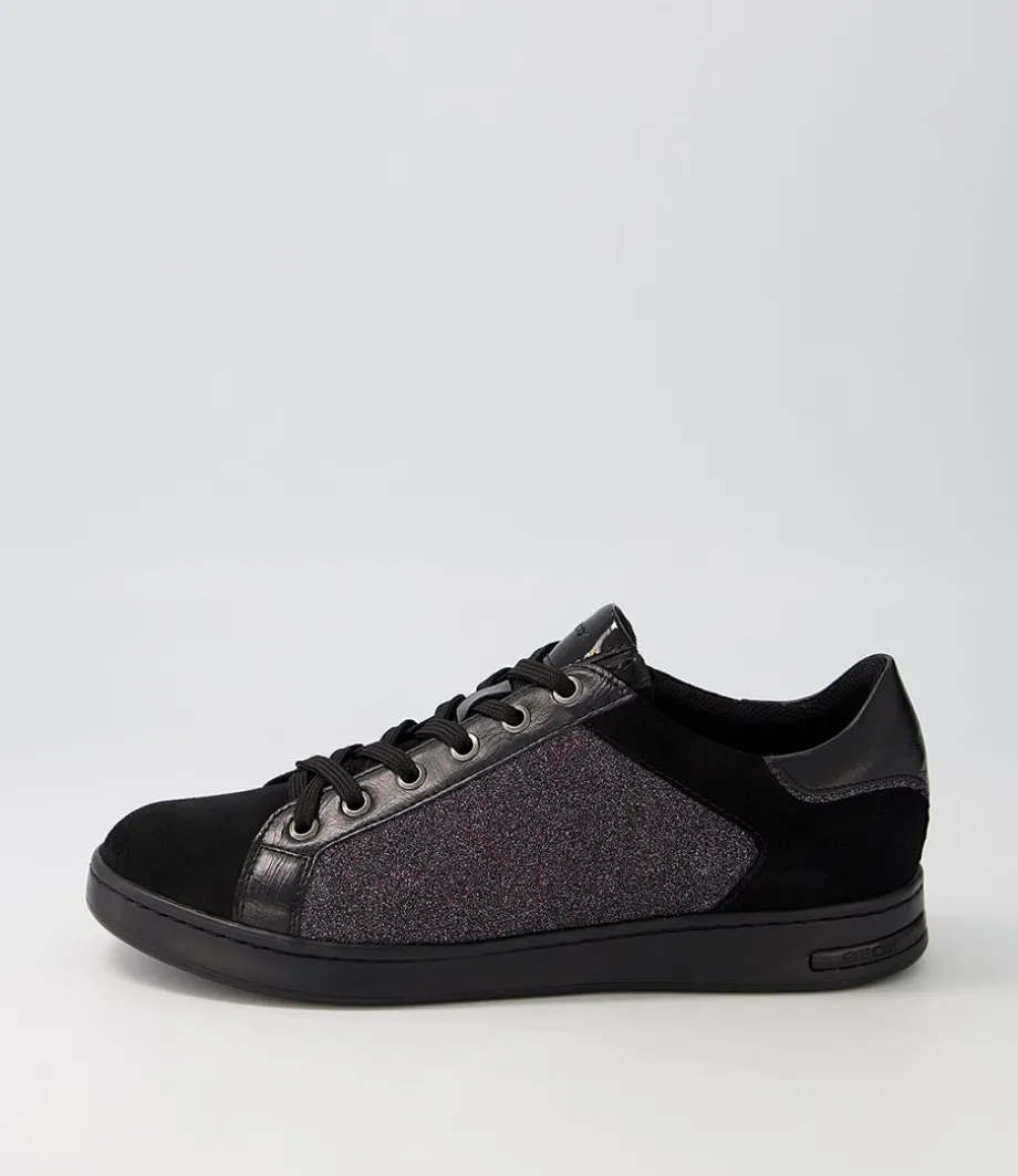 D Jaysen B Black Multi Suede Sneakers<GEOX Sale
