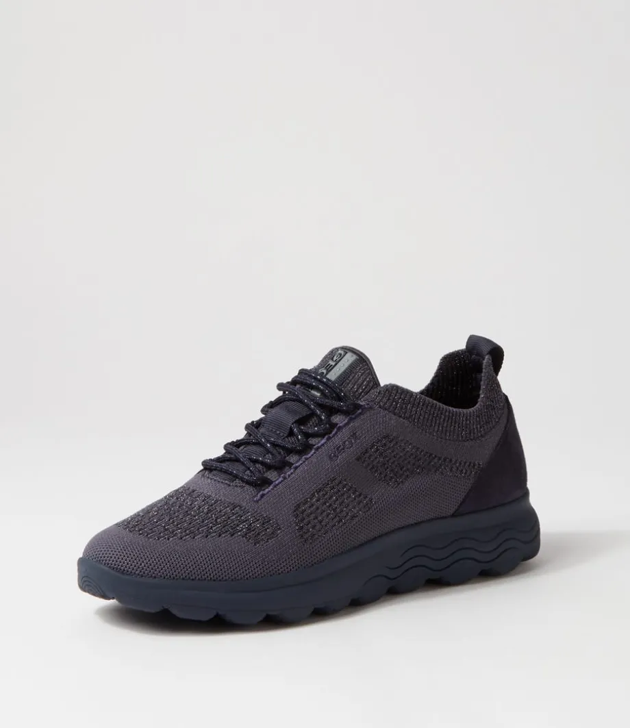 D Spherica A Dk Jeans Knit Sneakers<GEOX Discount