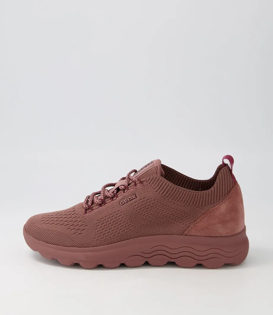 D Spherica A Old Rose Knit Sneakers<GEOX Discount