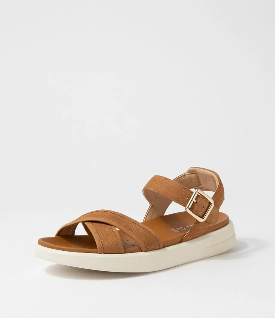 D Xand 2S B Cognac Nubuck Sandals<GEOX Best