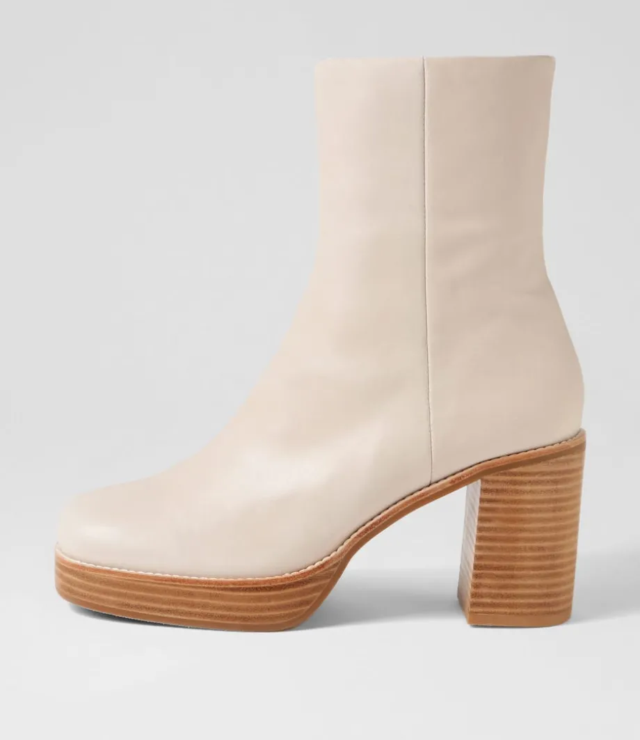 Daneka Almond Leather Ankle Boots<TOP END Best Sale