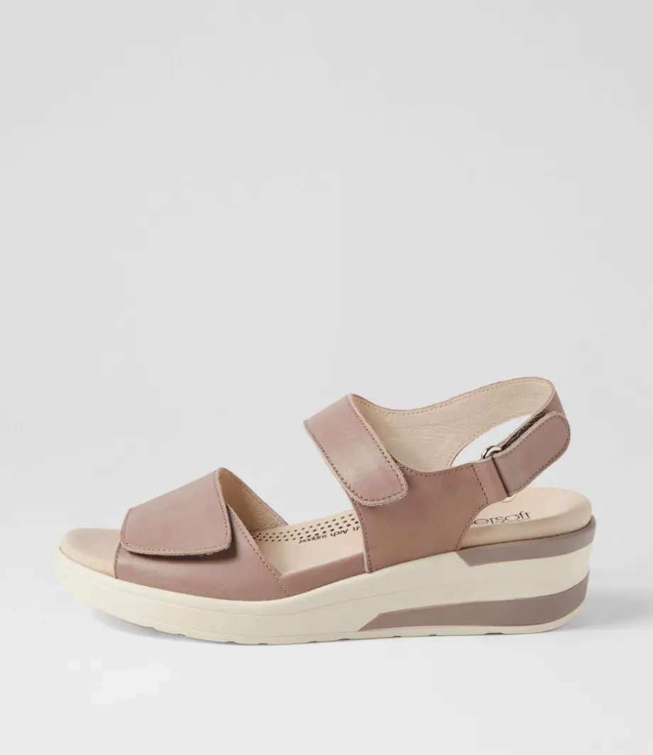 December Mushroom Leather Sandals<SUPERSOFT Cheap