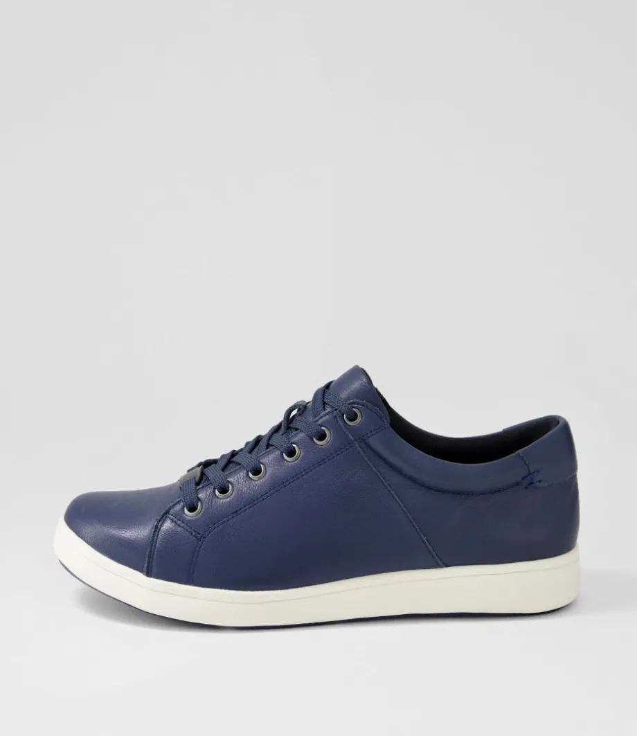 Delilah Xf Navy Leather Sneakers<ZIERA Discount