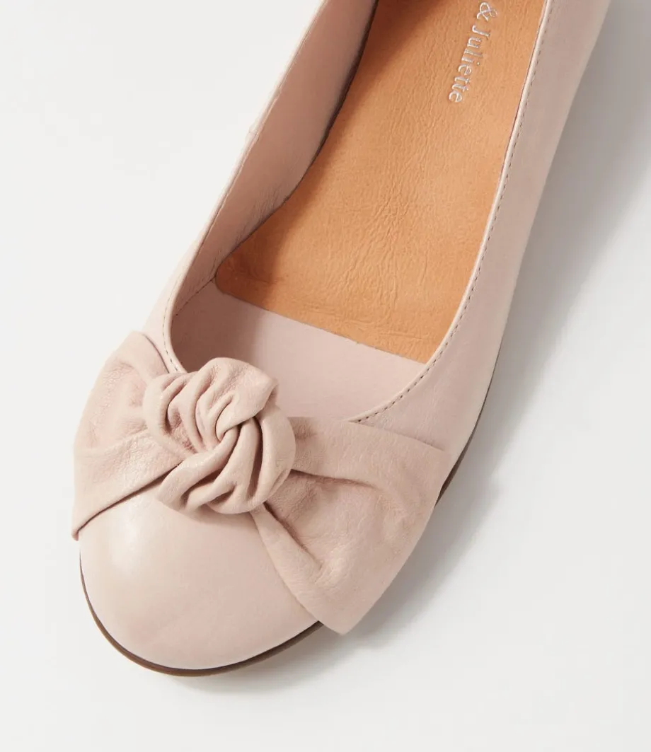 dell_dusty_pink_leather_ballet_flats_3.webp Dell Dusty Pink Leather Ballet Flats<DJANGO & JULIETTE Sale