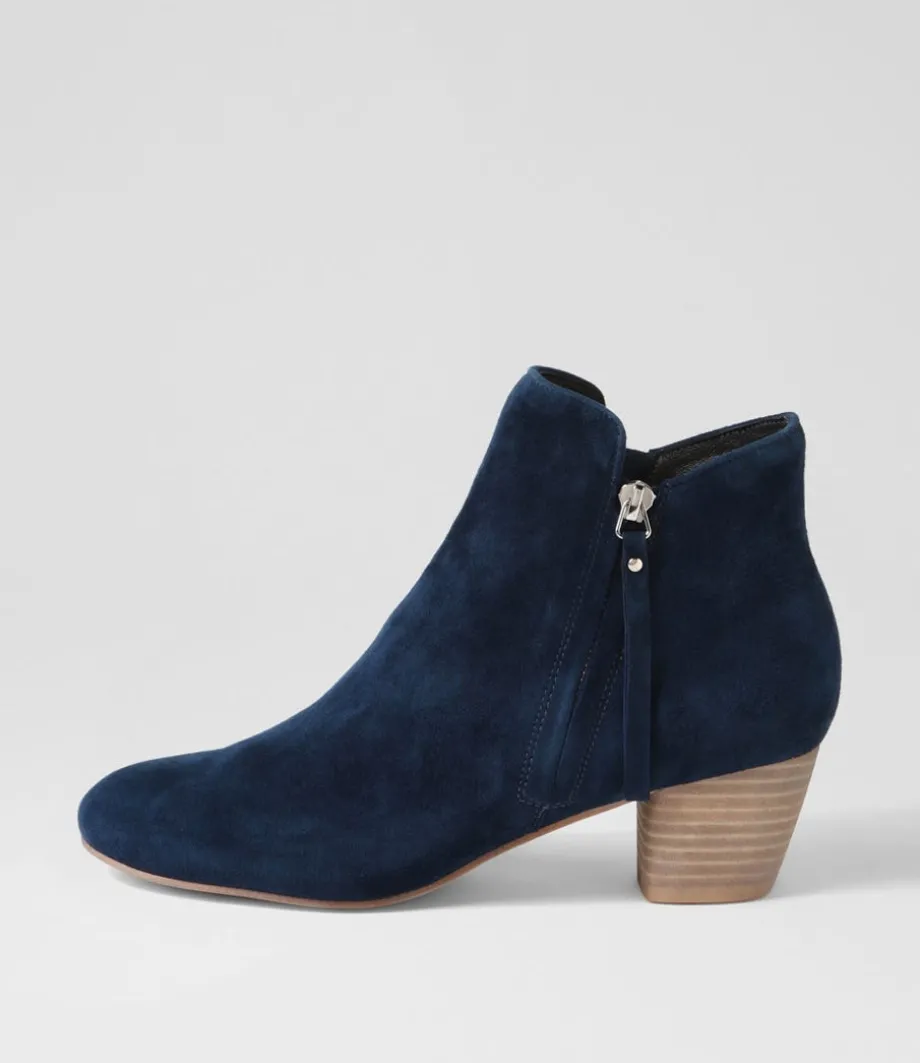 Demanse Navy Suede Ankle Boots<DJANGO & JULIETTE Discount