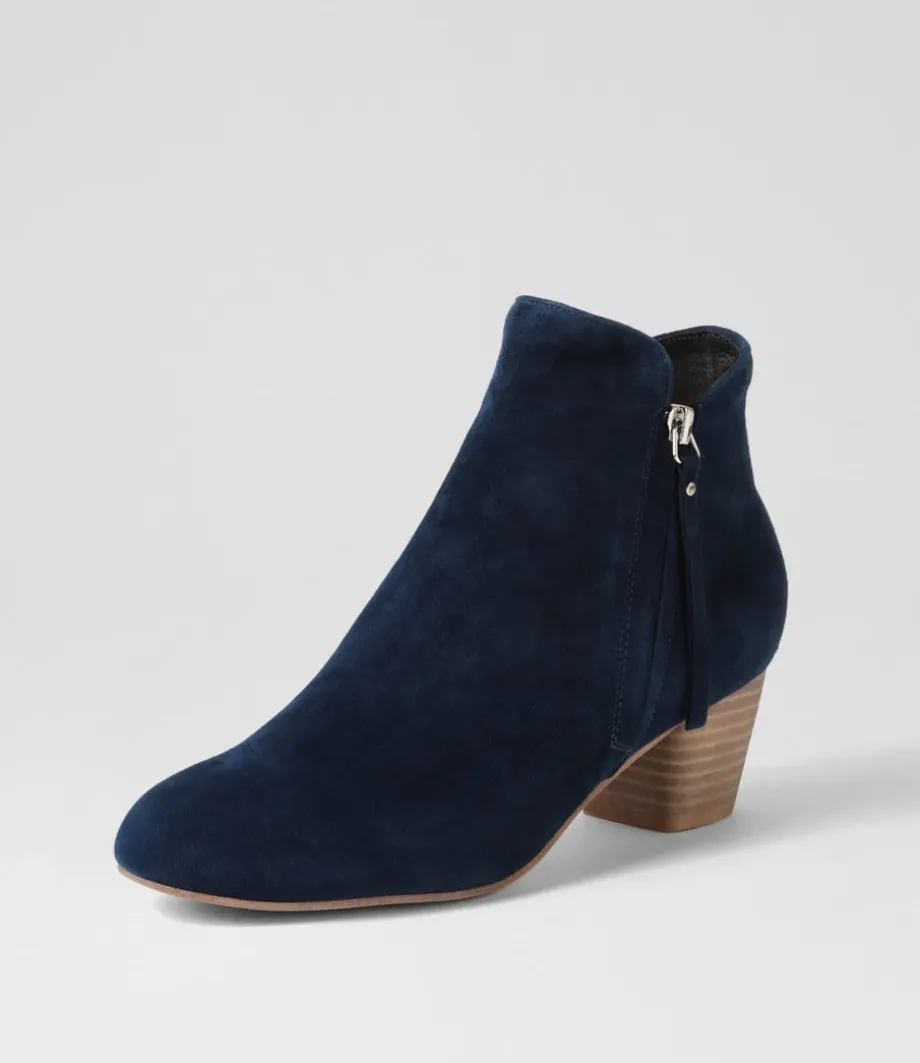 Demanse Navy Suede Ankle Boots<DJANGO & JULIETTE Discount