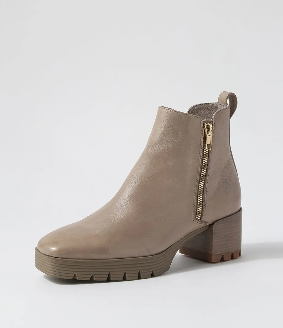 Dinis Ash Leather Ankle Boots<DJANGO & JULIETTE Discount