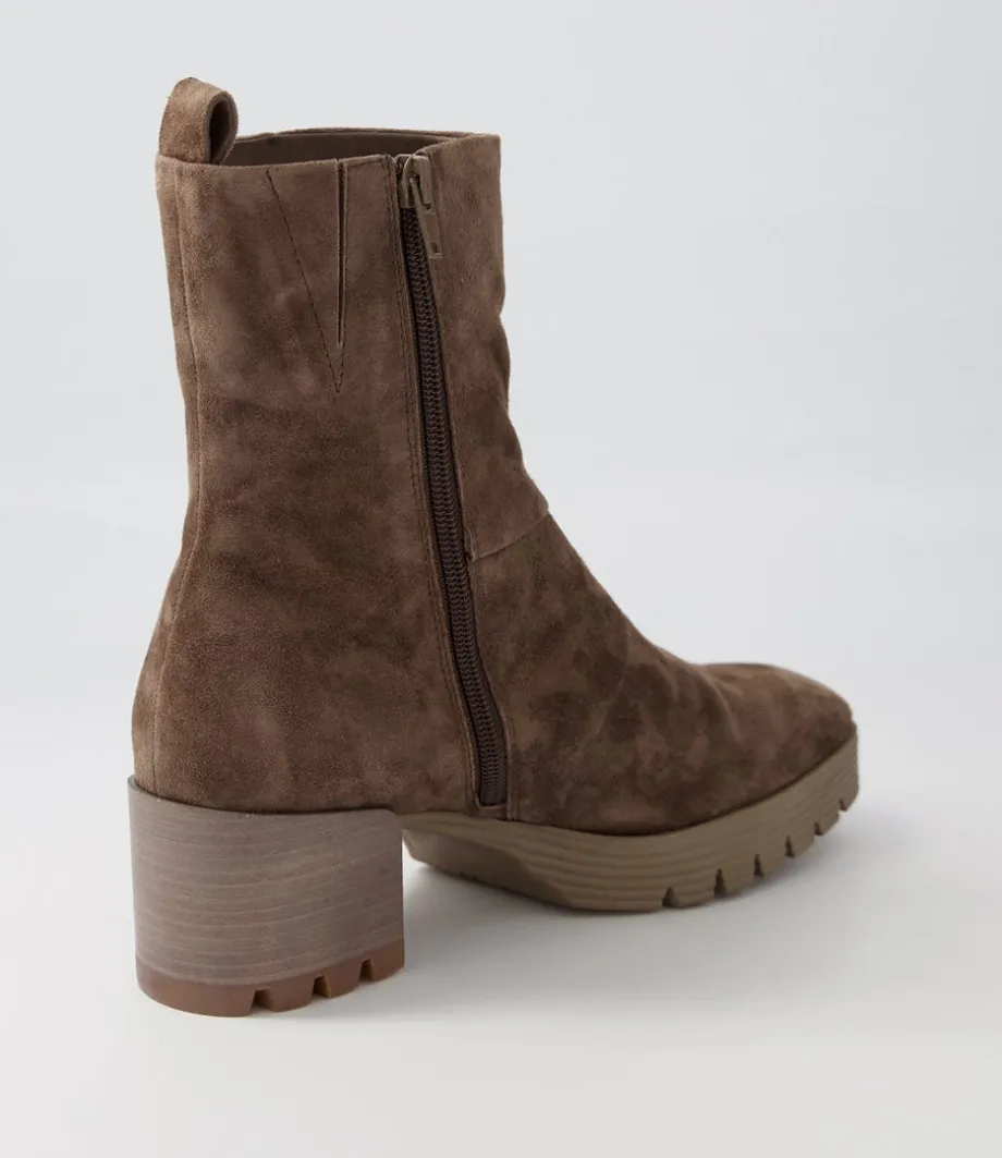 dippy_dark_taupe_suede_ankle_boots_2.webp Dippy Dark Taupe Suede Ankle Boots<DJANGO & JULIETTE Sale