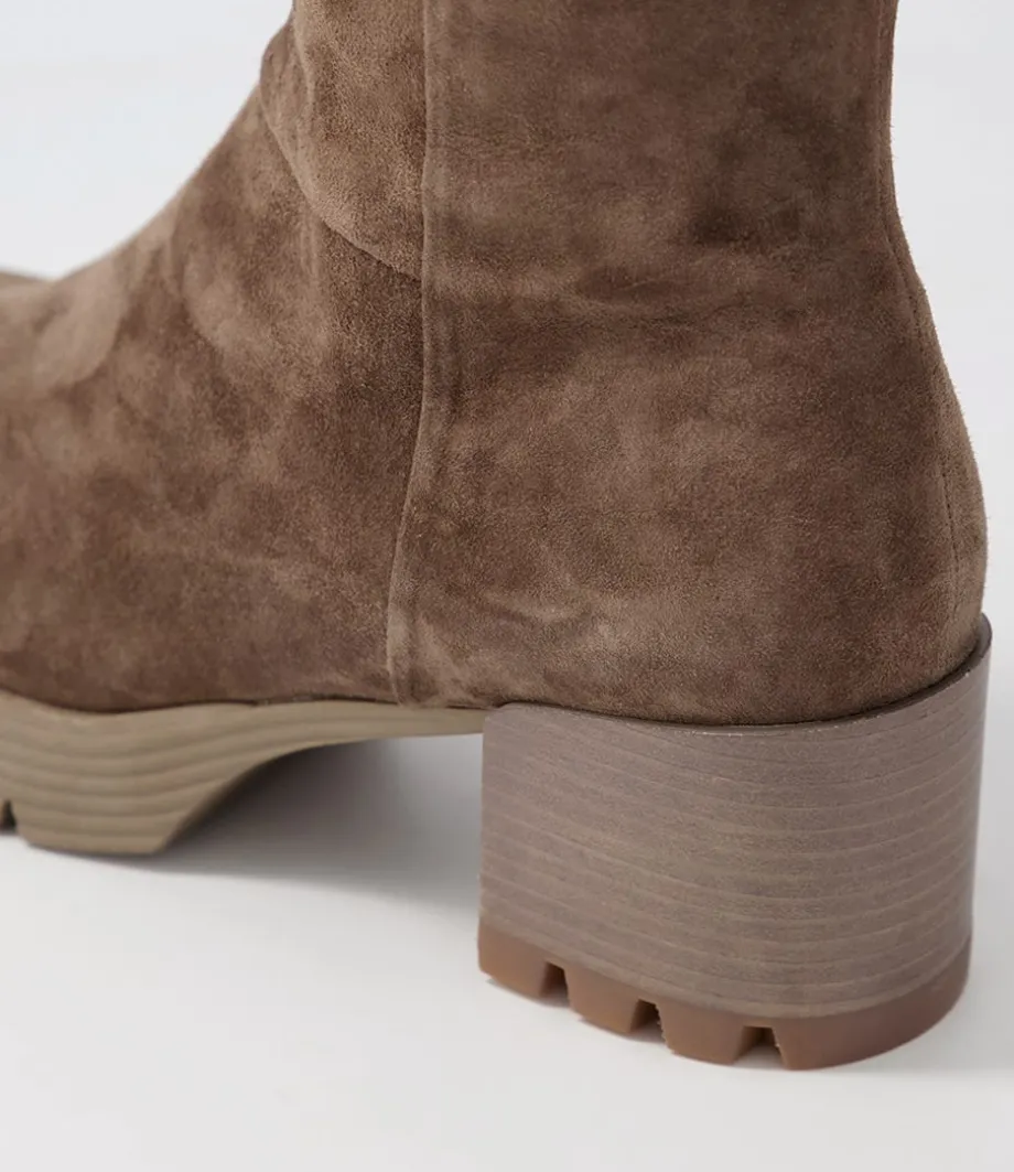 dippy_dark_taupe_suede_ankle_boots_4.webp Dippy Dark Taupe Suede Ankle Boots<DJANGO & JULIETTE Sale