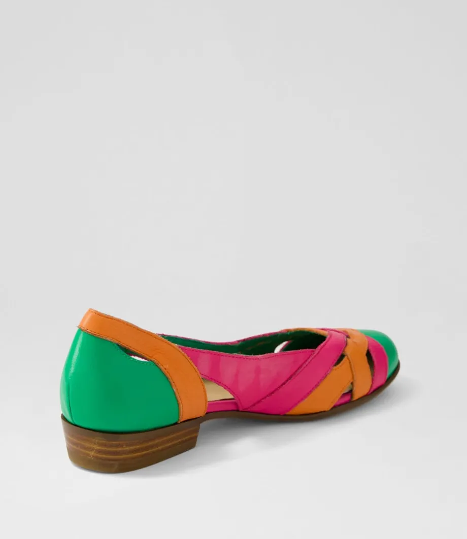 doddo_bright_emerald_orange_multi_ballet_flats_2.webp Doddo Bright Emerald Orange Multi Ballet Flats<DJANGO & JULIETTE Best
