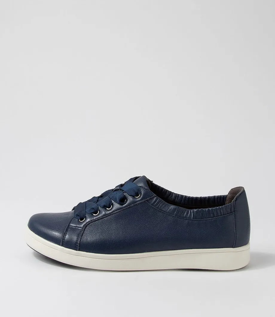 Doha Xf Navy White Leather Sneakers<ZIERA Sale