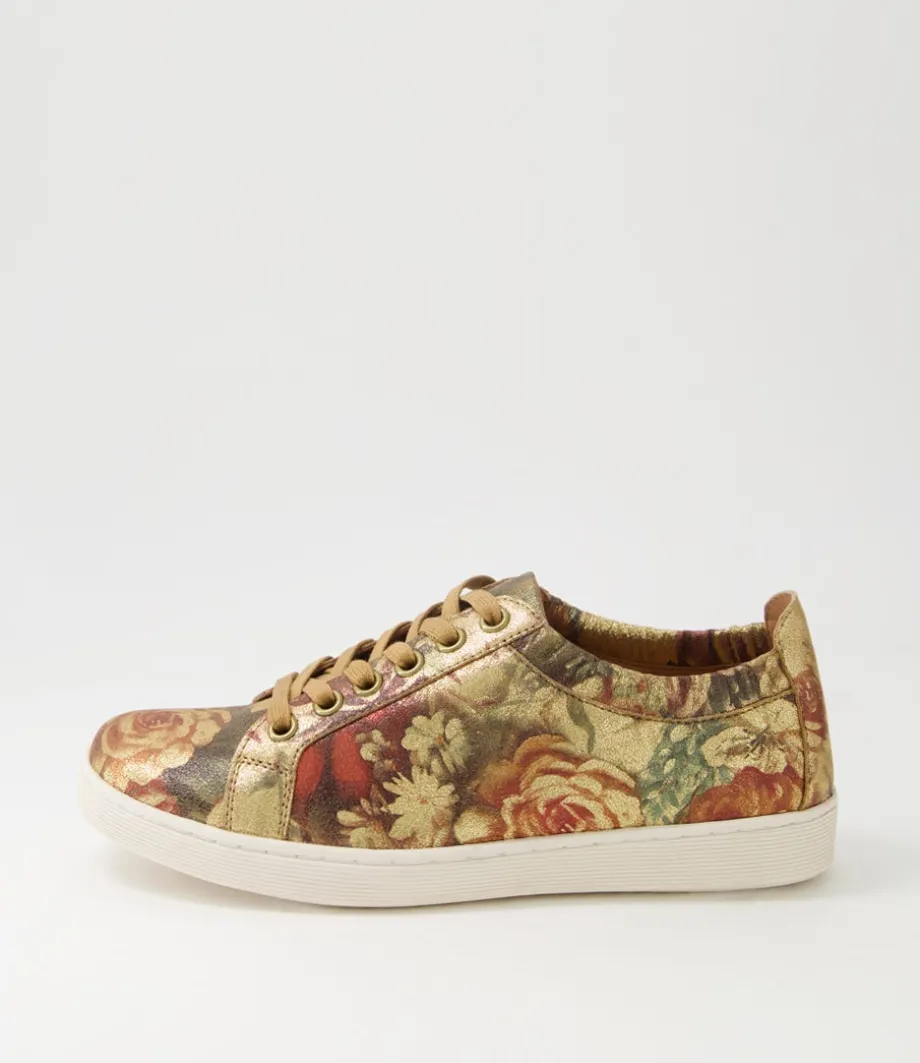 Durst Vintage Metal Floral Leather Sneakers<DJANGO & JULIETTE Shop