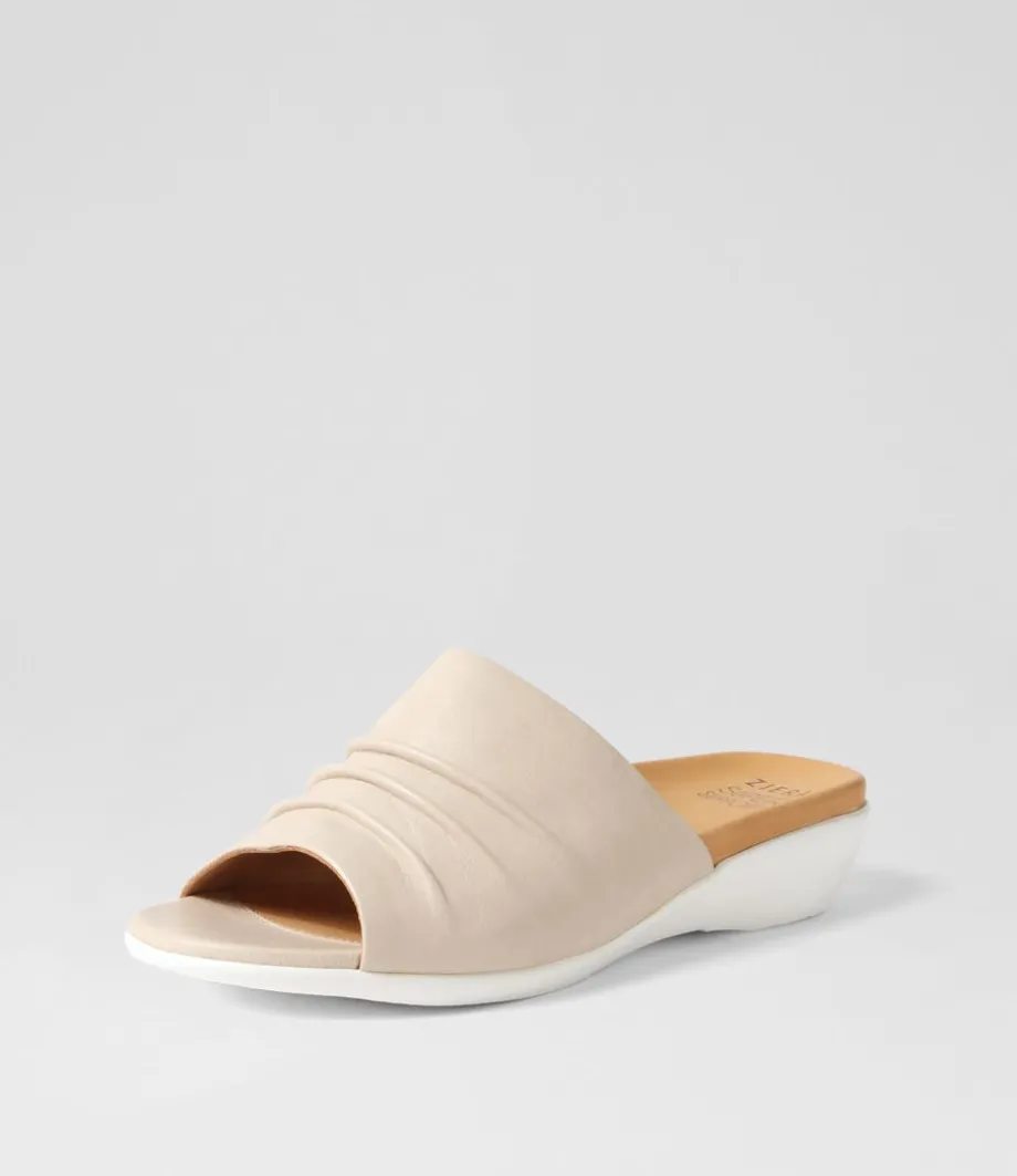 Elija Xw Almond Leather Slides<ZIERA Clearance