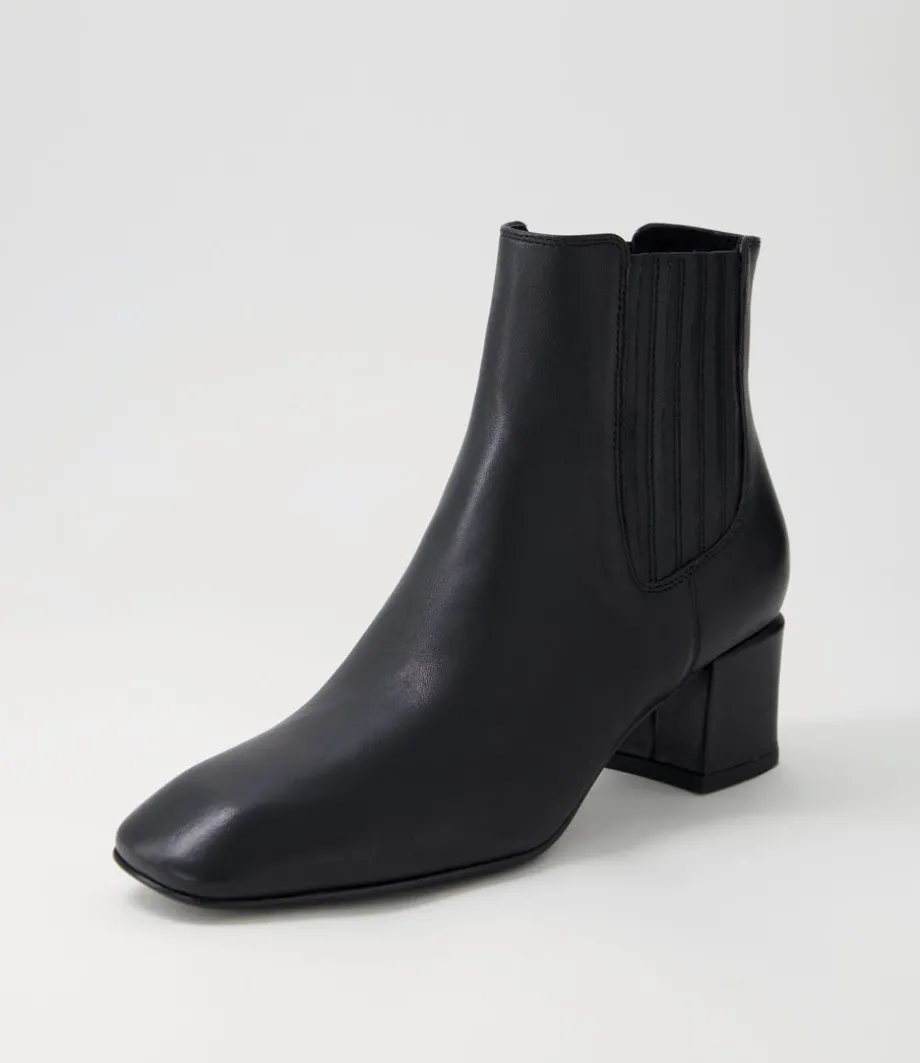 Elsea Black Leather Chelsea Boots<TOP END Shop