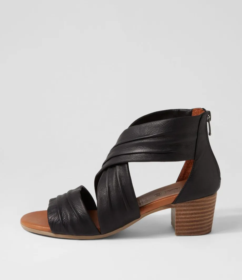 Enko Black Leather Sandals<DIANA FERRARI Sale