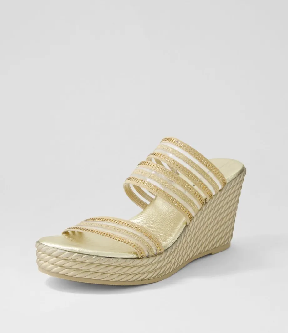 Enrica Gold Vinylite Sandals<DJANGO & JULIETTE Online