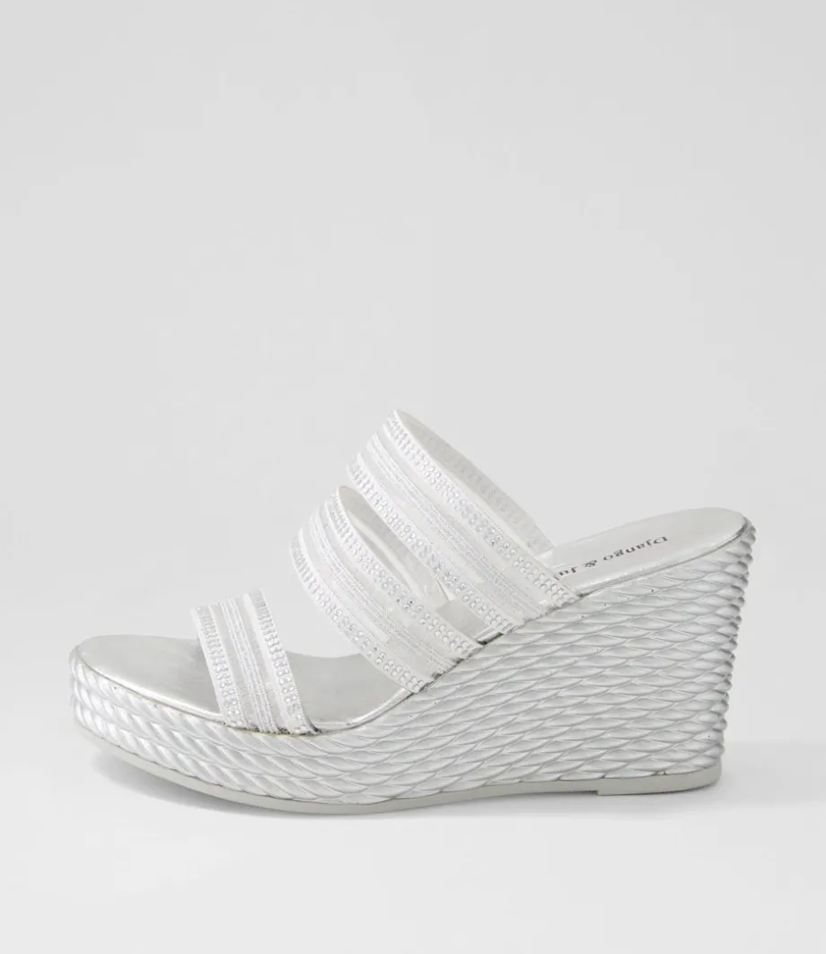 Enrica Silver Vinylite Sandals<DJANGO & JULIETTE Cheap