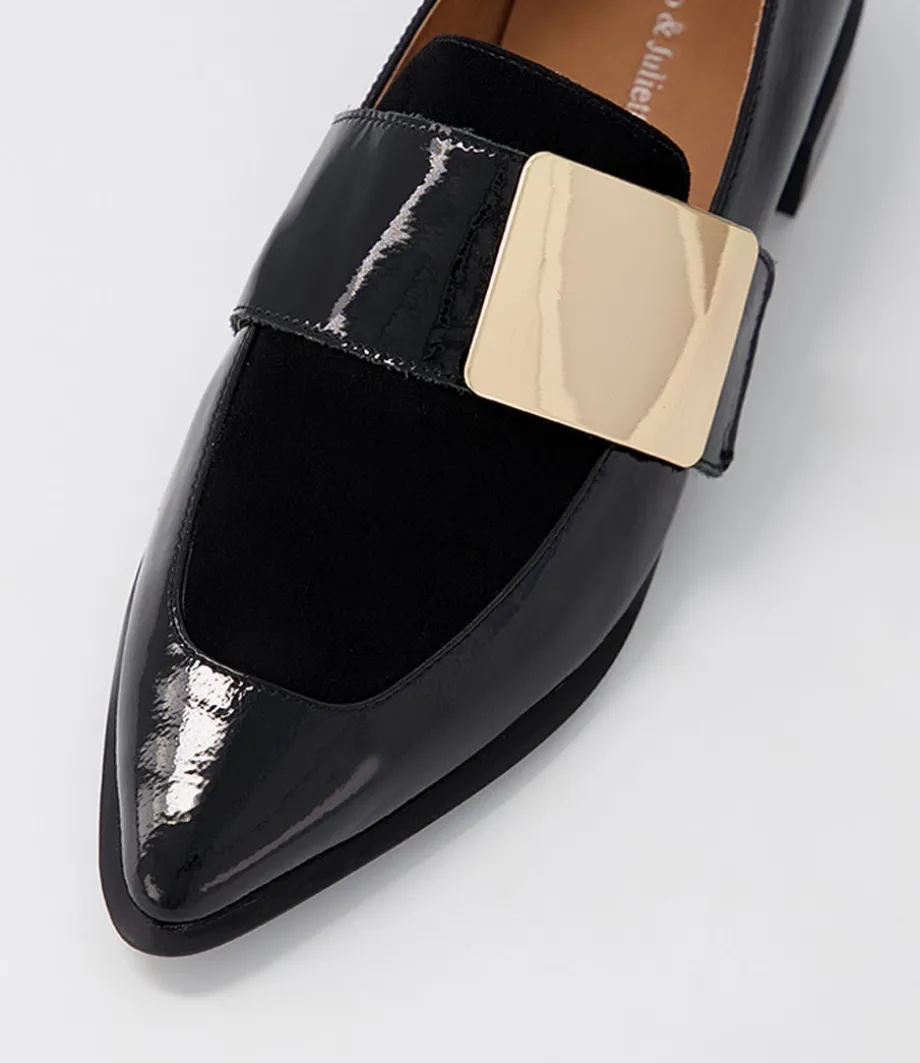 ering_black_gold_patent_suede_loafers_3.webp Ering Black Gold Patent Suede Loafers<DJANGO & JULIETTE Cheap