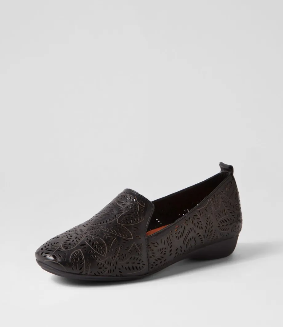 Errin Black Leather Loafers<SUPERSOFT Cheap