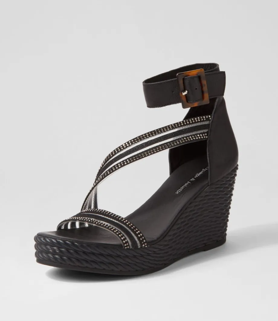Estela Black Vinylite Leather Sandals<DJANGO & JULIETTE Flash Sale