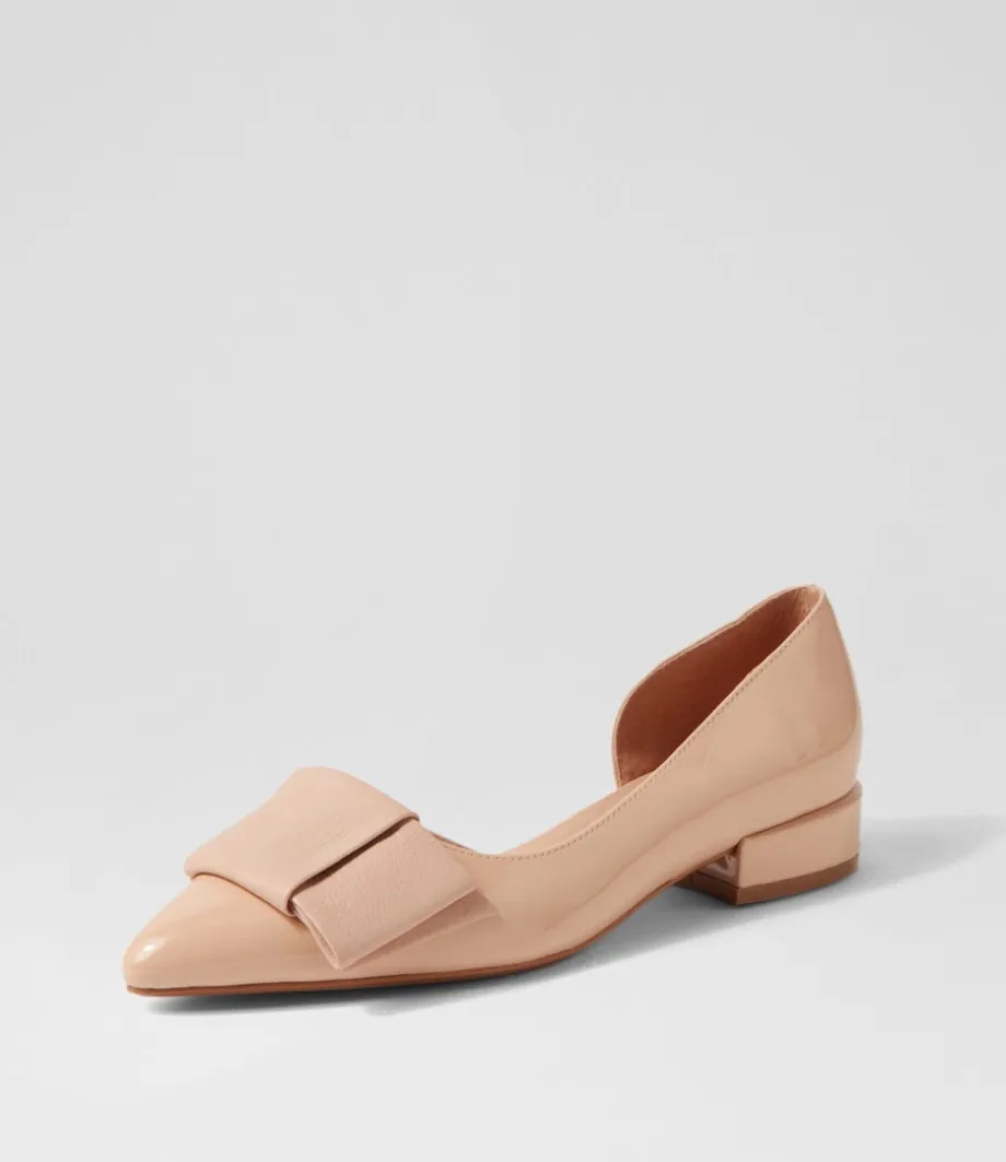 Etha Nude Patent Leather Flat Shoes<DJANGO & JULIETTE Sale