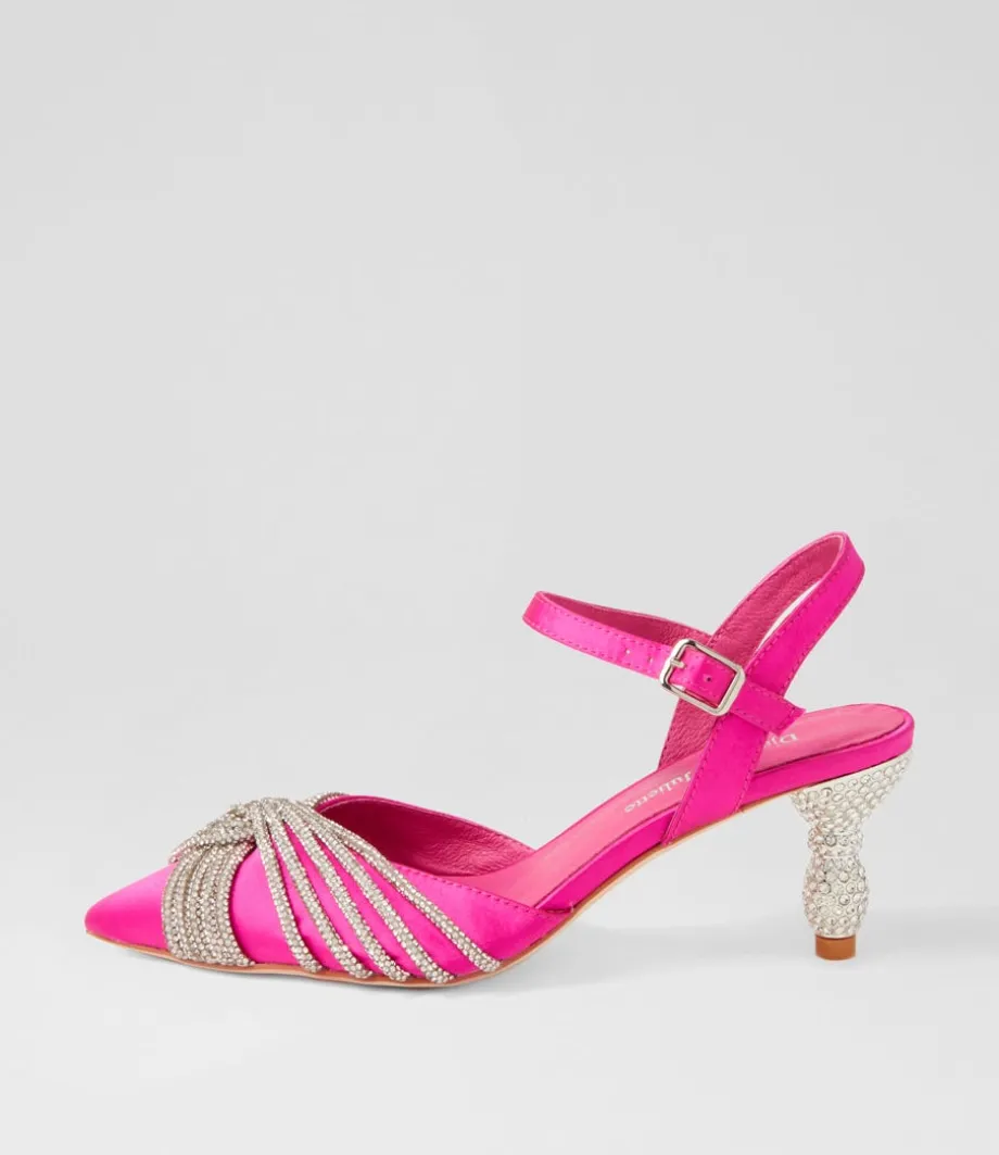 Eugenie Hot Pink Satin Heels<DJANGO & JULIETTE Best