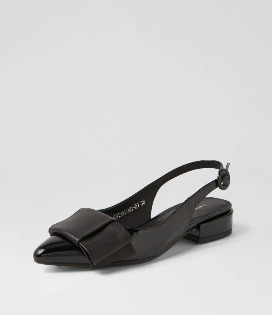 Evenning Black Patent Leather Flat Shoes<DJANGO & JULIETTE Store
