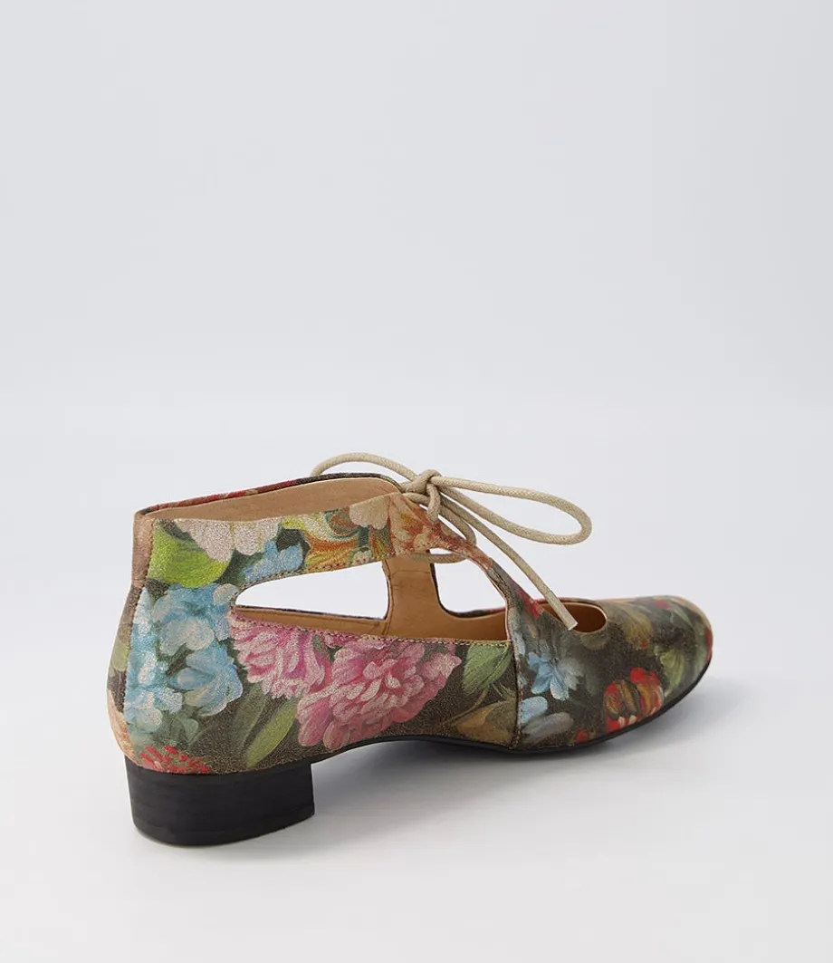 Ewing Vintage Metal Floral Leather Flat Shoes<DJANGO & JULIETTE Shop