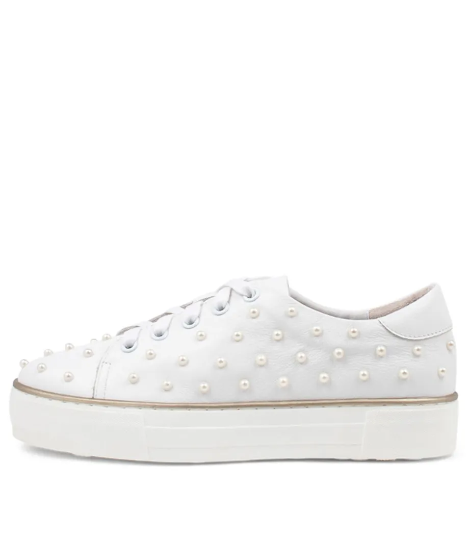 Faif White Leather Sneakers<DJANGO & JULIETTE Fashion