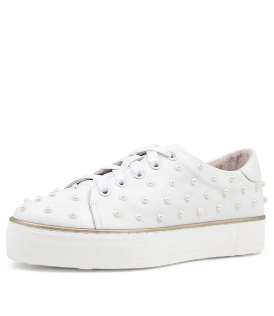 Faif White Leather Sneakers<DJANGO & JULIETTE Fashion