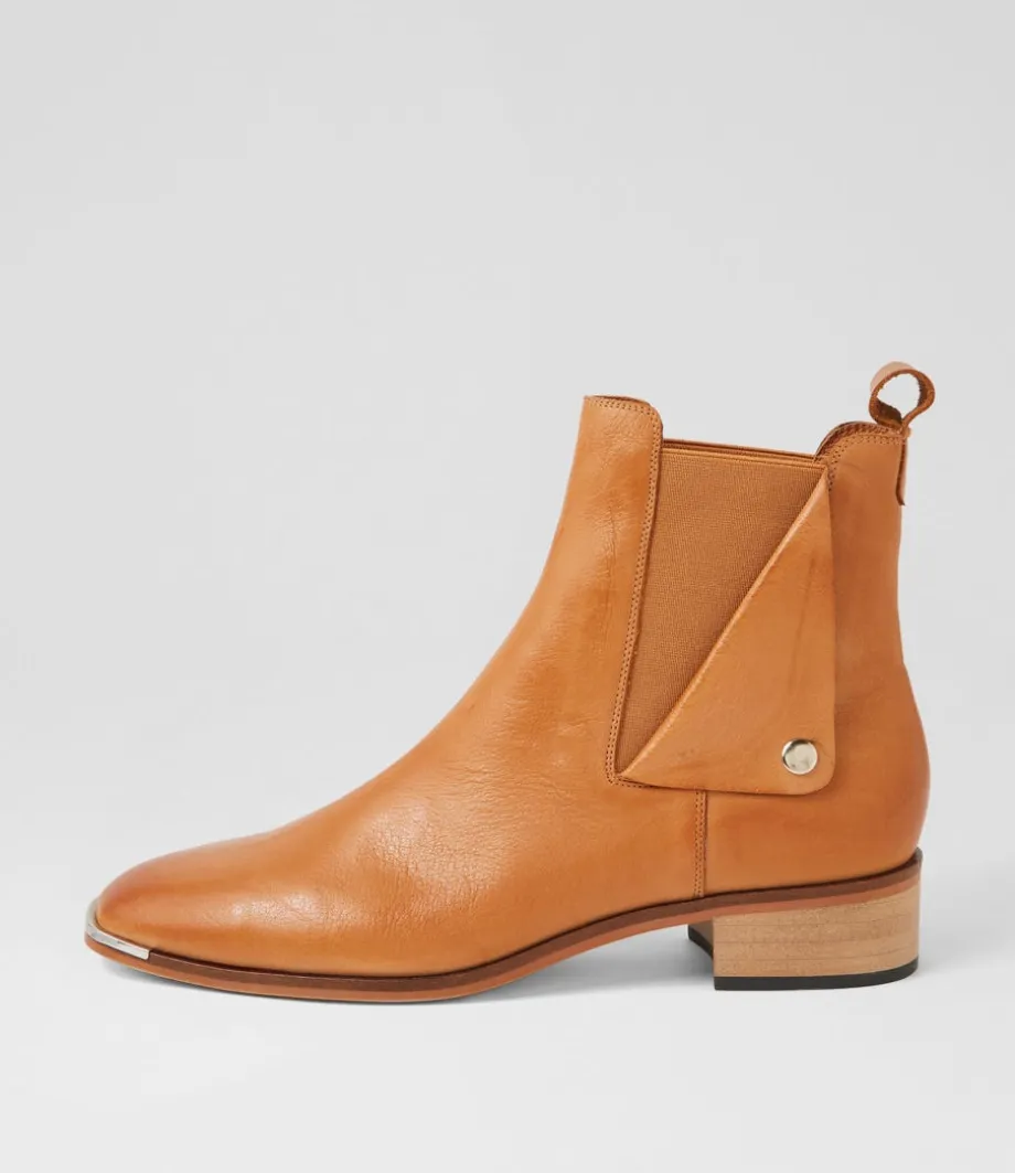 Fava New Tan Leather Ankle Boots<DJANGO & JULIETTE Best Sale