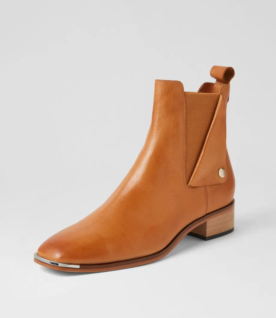 Fava New Tan Leather Ankle Boots<DJANGO & JULIETTE Best Sale