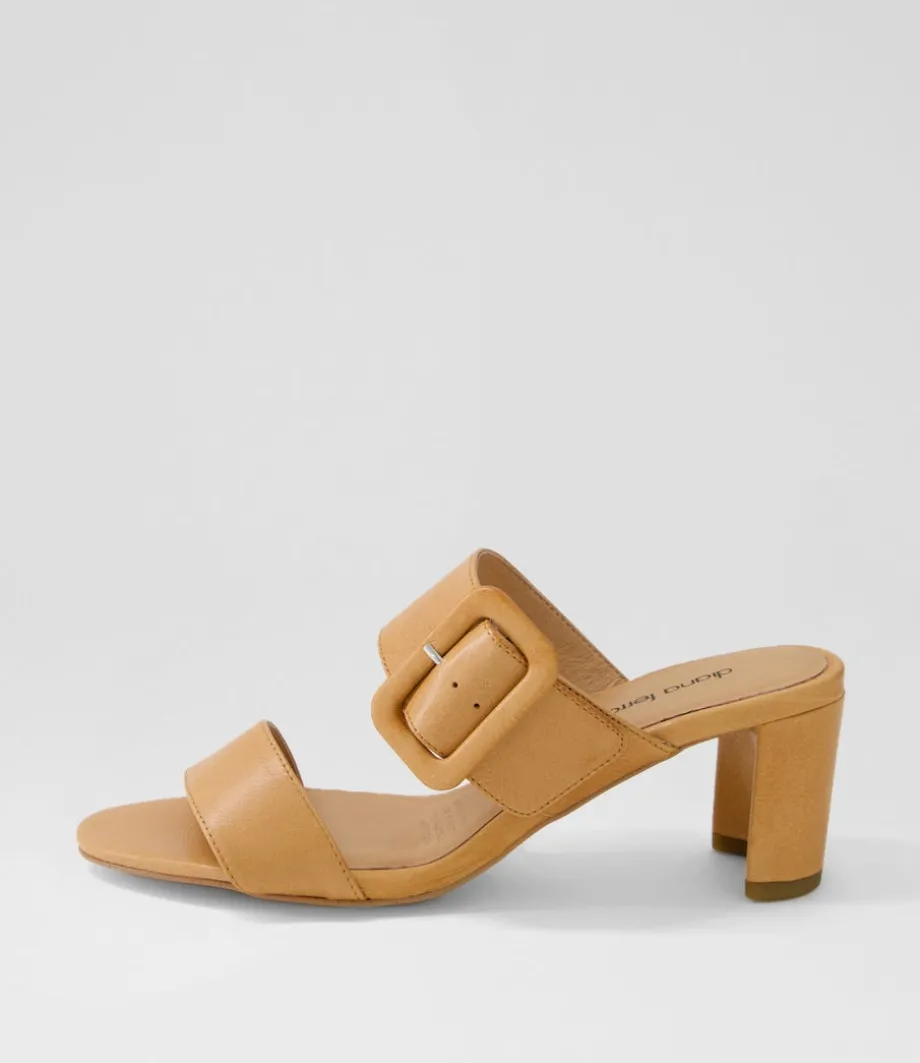 Feebies Dark Tan Leather Sandals<DIANA FERRARI Best Sale