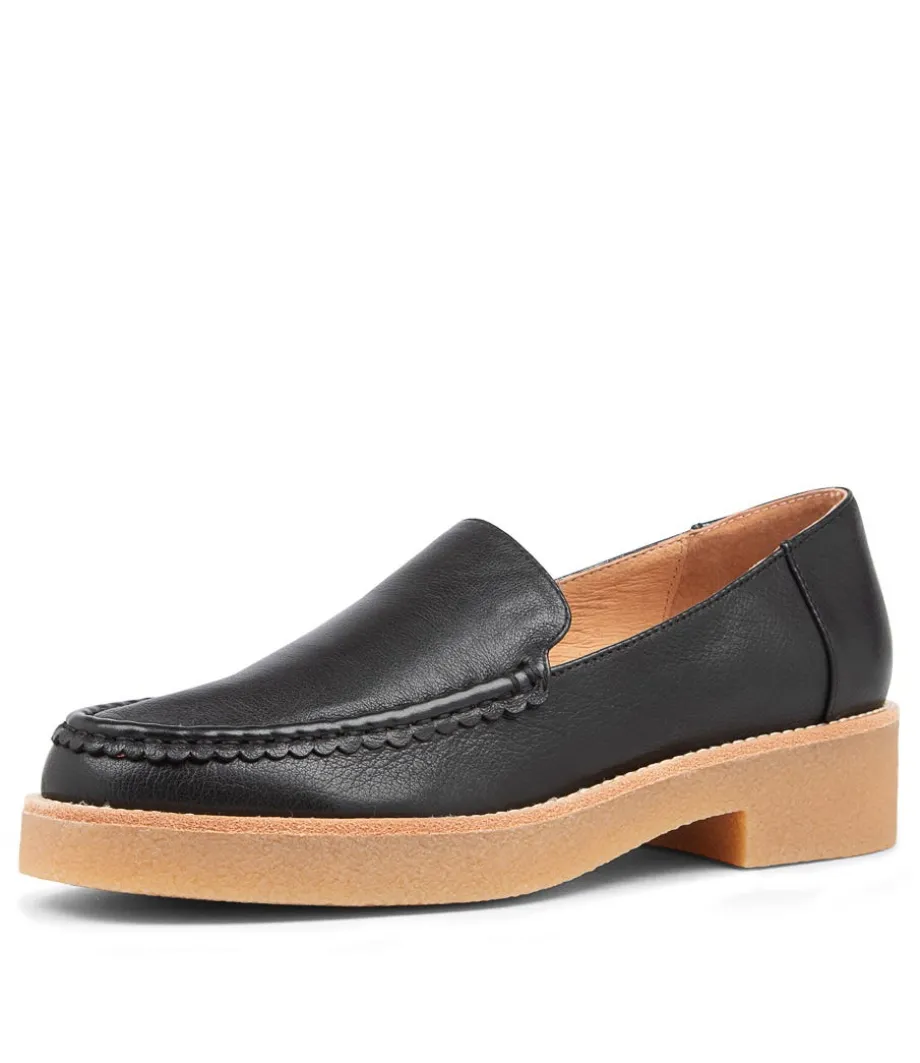Feight Black Leather Loafers Nh<MOLLINI Fashion