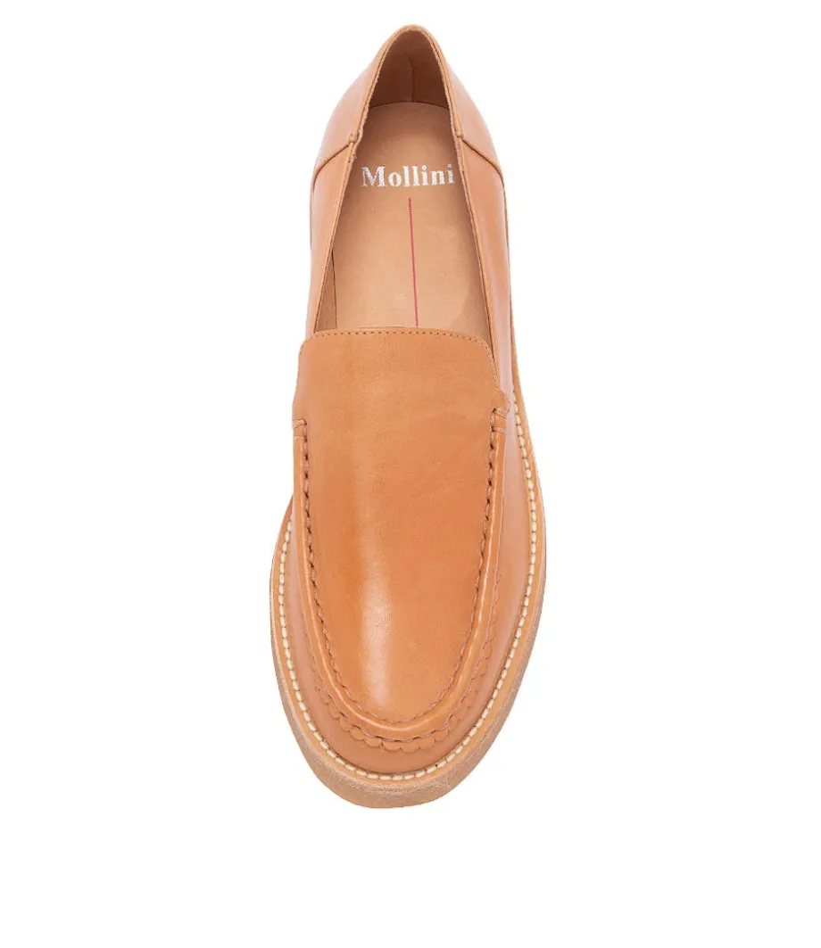 feight_tan_leather_loafers_4.webp Feight Tan Leather Loafers<MOLLINI Sale