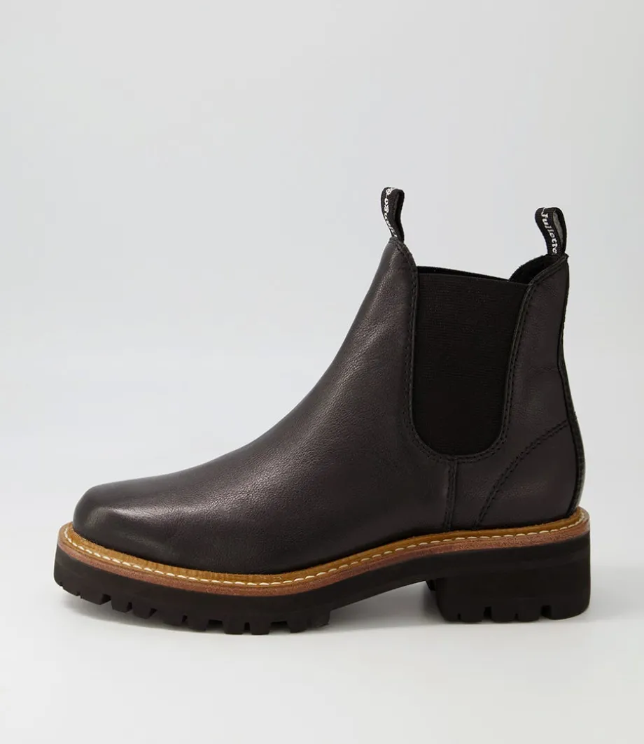 Femi Black Tumble Leather Chelsea Boots<DJANGO & JULIETTE New