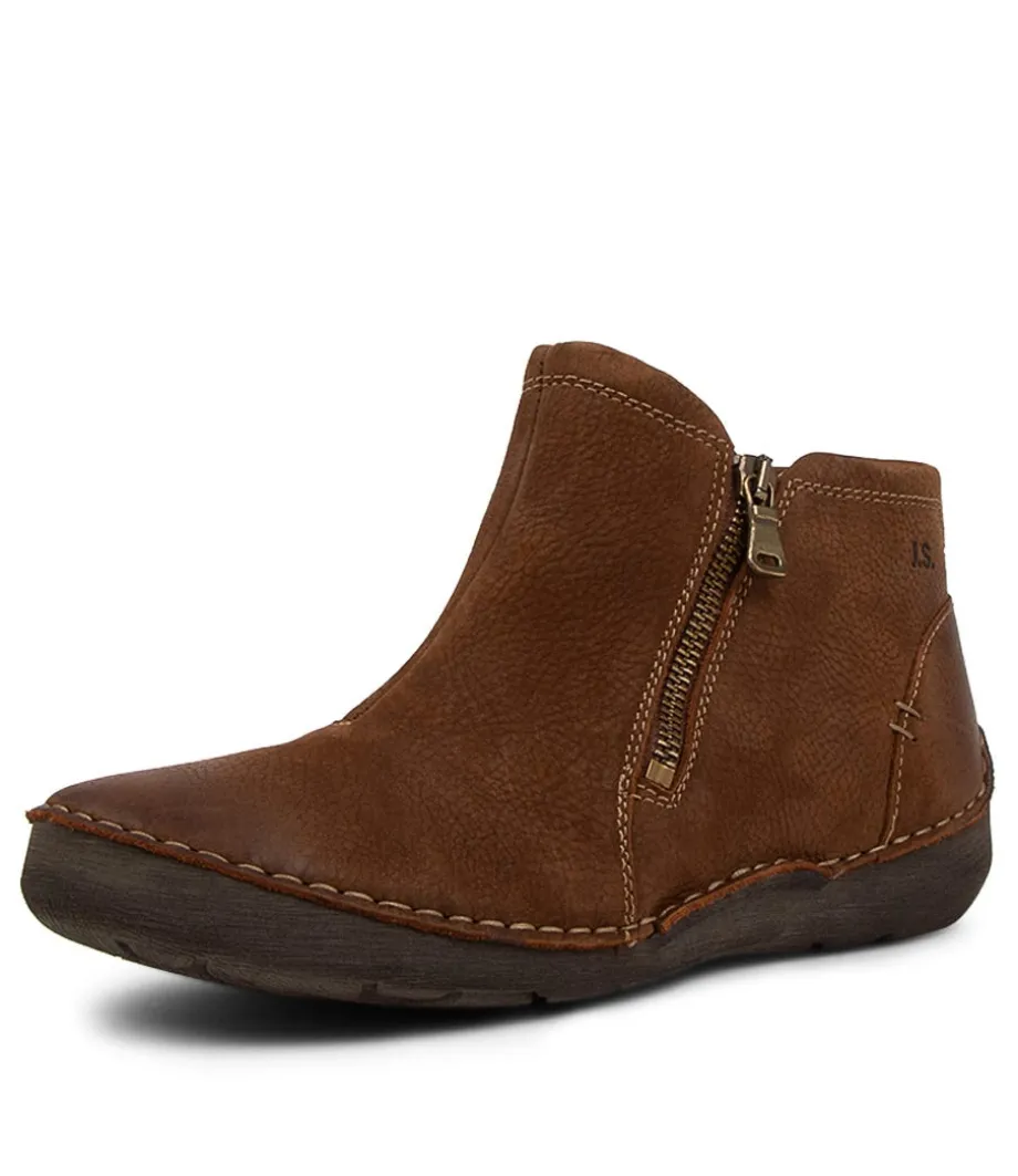 Fergey 94 Castagne Leather Ankle Boots<JOSEF SEIBEL Outlet