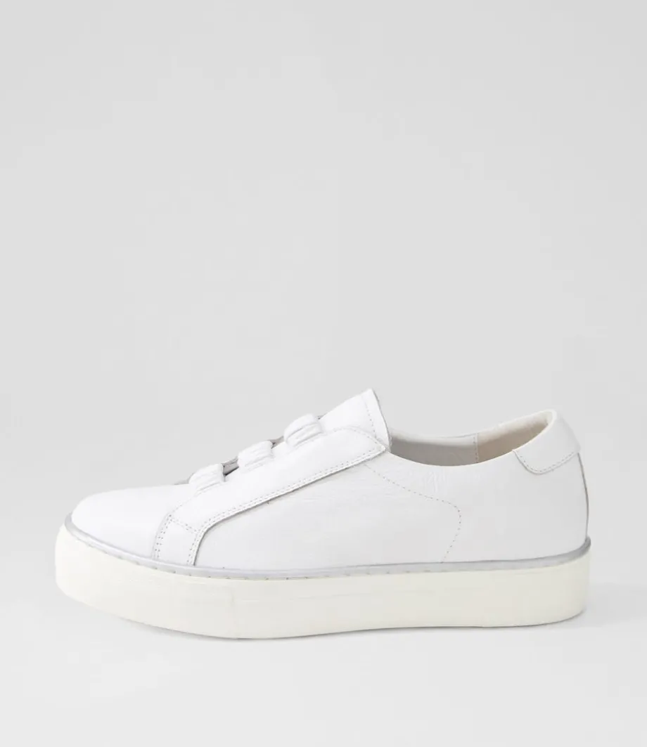 Fletary White Leather Sneakers<DJANGO & JULIETTE Cheap