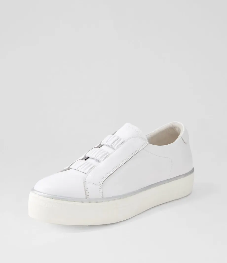 Fletary White Leather Sneakers<DJANGO & JULIETTE Cheap
