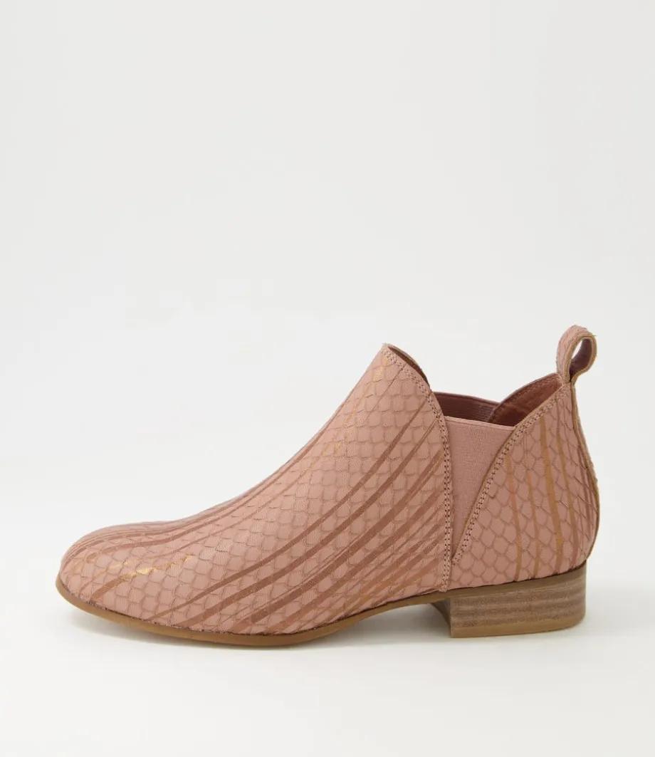 Foe Blush Metallic Cut Leather Chelsea Boots<DJANGO & JULIETTE Best