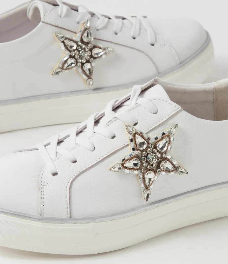 foxxie_white_silver_leather_jewels_sneakers_4.webp Foxxie White Silver Leather Jewels Sneakers<DJANGO & JULIETTE Clearance