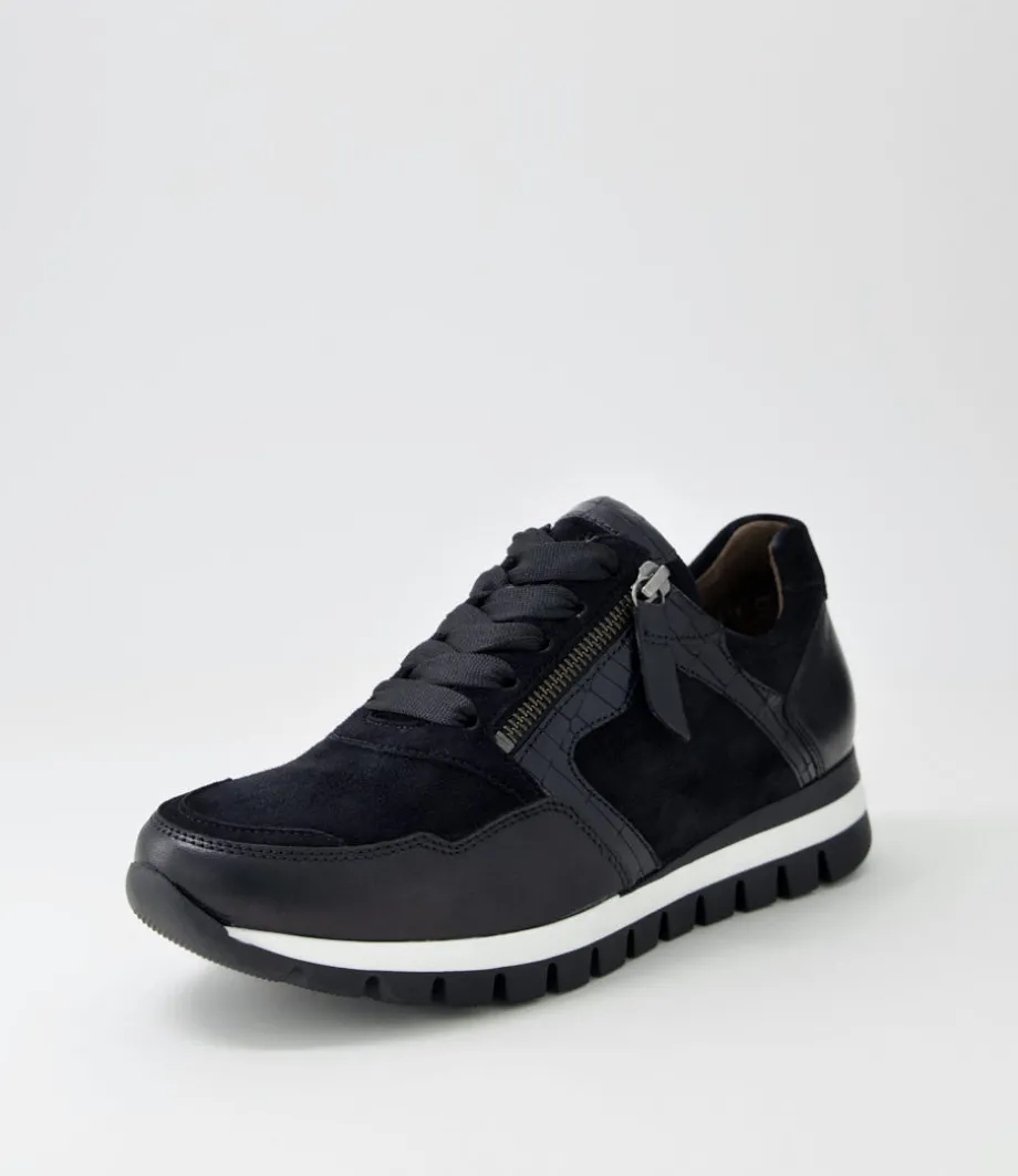 Frauke Schwarz Leather Sneakers<GABOR Best Sale