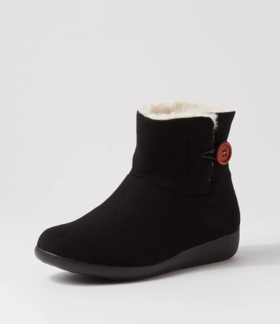 Frilla Xw Black Beige Fur Fabric Slippers<ZIERA Store