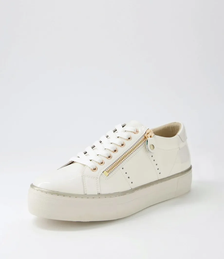Froggy Ivory Patent Leather Sneakers<DJANGO & JULIETTE Fashion
