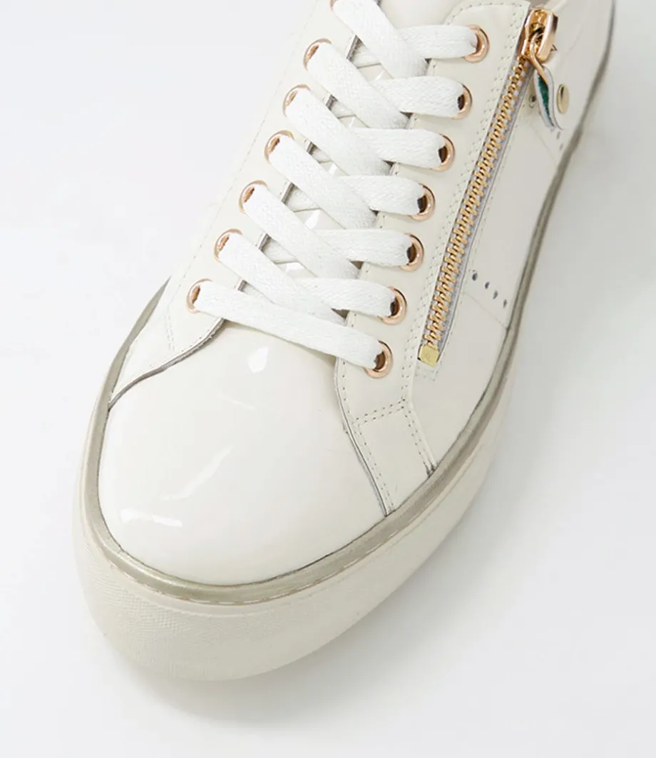 froggy_ivory_patent_leather_sneakers_3.webp Froggy Ivory Patent Leather Sneakers<DJANGO & JULIETTE Fashion
