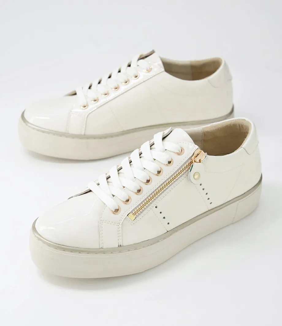 froggy_ivory_patent_leather_sneakers_4.webp Froggy Ivory Patent Leather Sneakers<DJANGO & JULIETTE Fashion