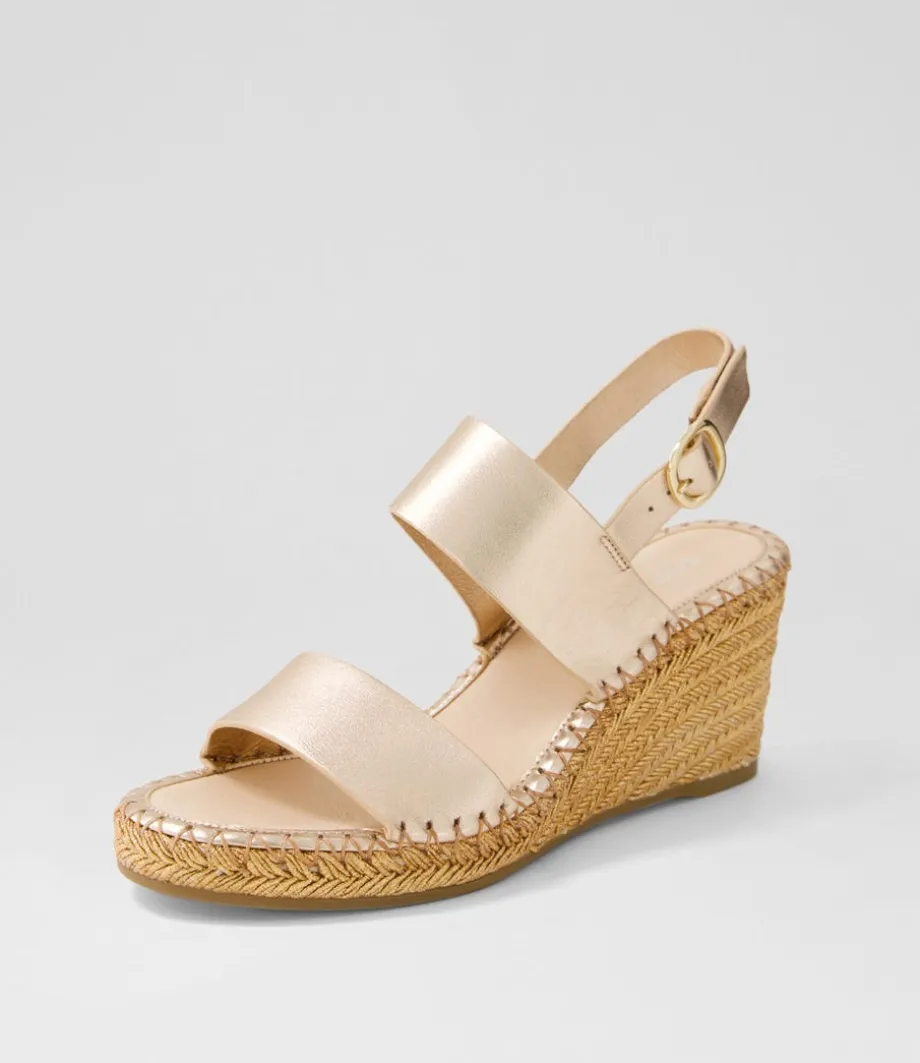 Gaga Rose Gold Rope Leather Sandals<TOP END Outlet