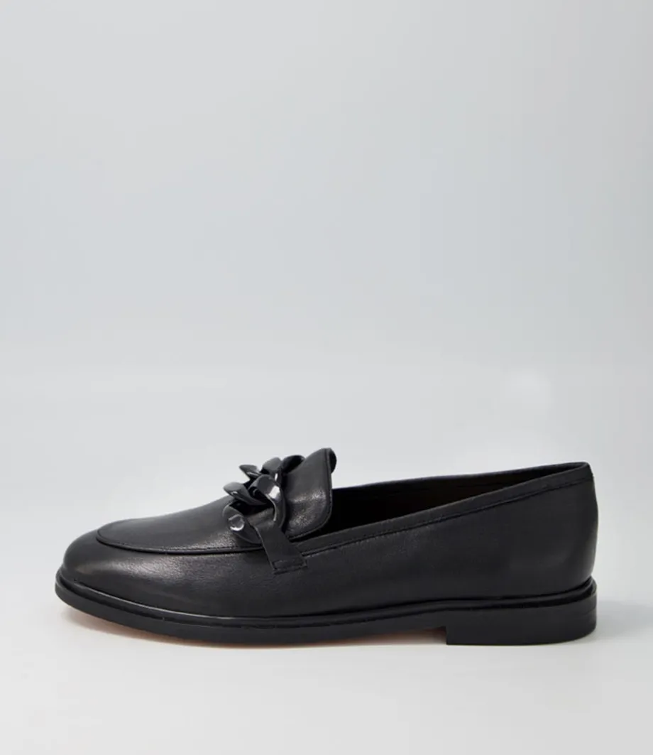 Gapril Black Leather Loafers<MOLLINI Flash Sale